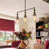 Laura Ashley Isaac 3 Light Bar Island Pendant Brushed Nickel